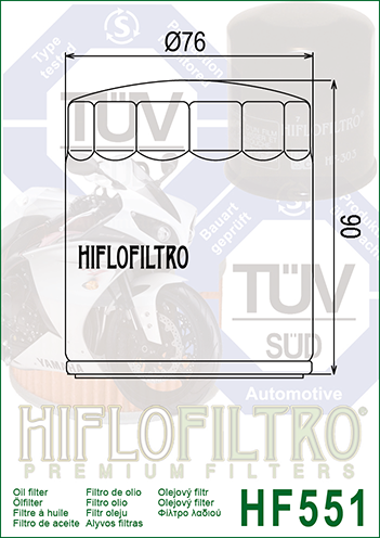 Olejový filtr HIFLOFILTRO HF551 - Obrázek 2