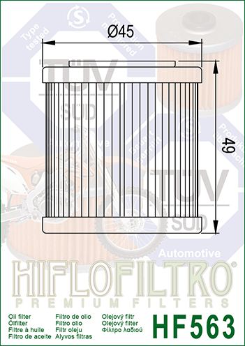 Olejový filtr HIFLOFILTRO HF563 - Obrázek 2