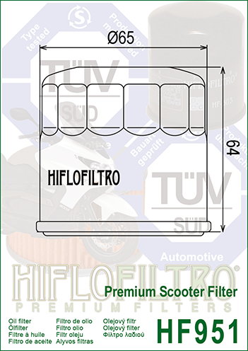 Olejový filtr HIFLOFILTRO HF951 - Obrázek 2