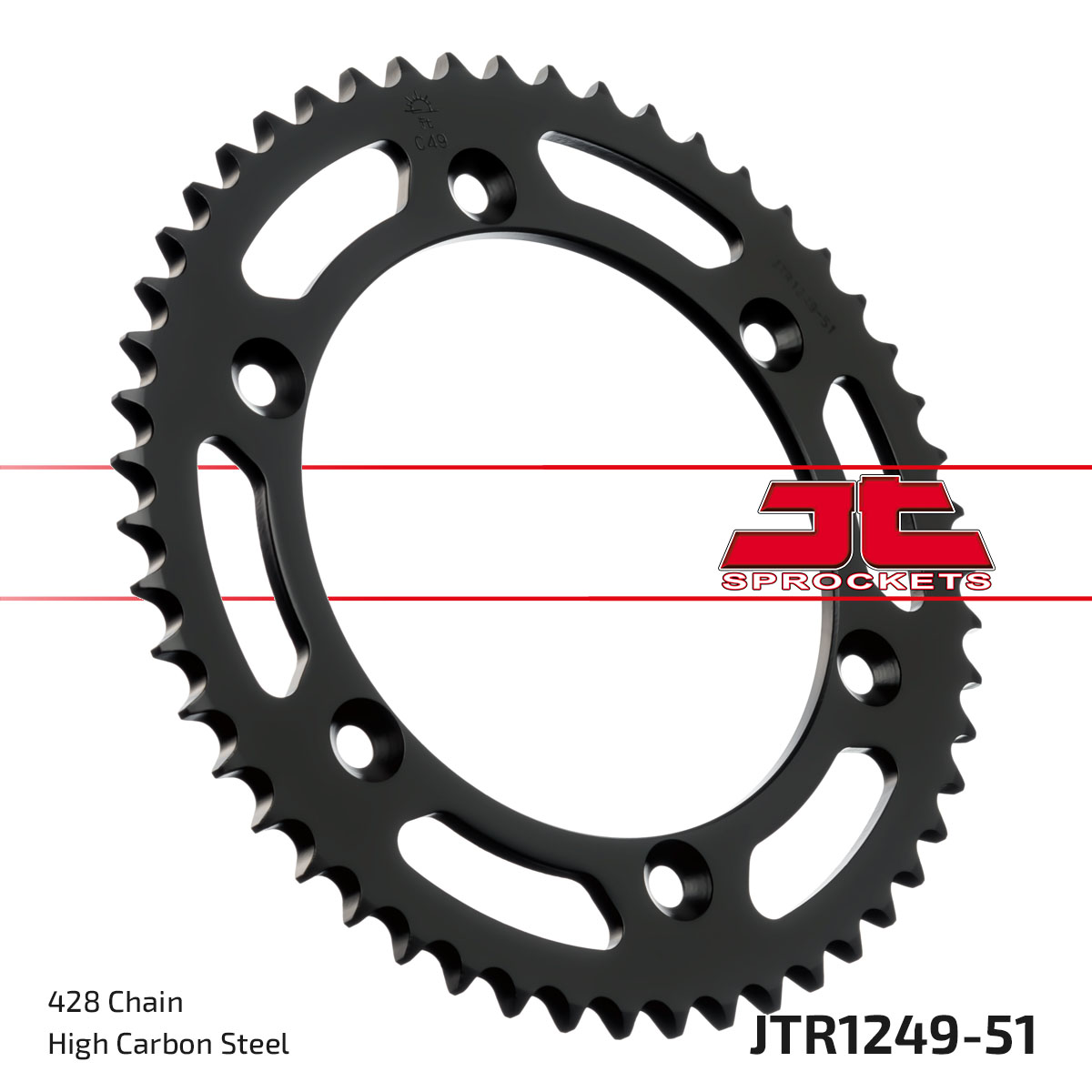 Řetězová sada D.I.D Chain - stříbrný řetěz 428 D, netěsněný, kolečko JT, rozeta JT pro HONDA XLR 125 R 1998-2001 - Obrázek 6