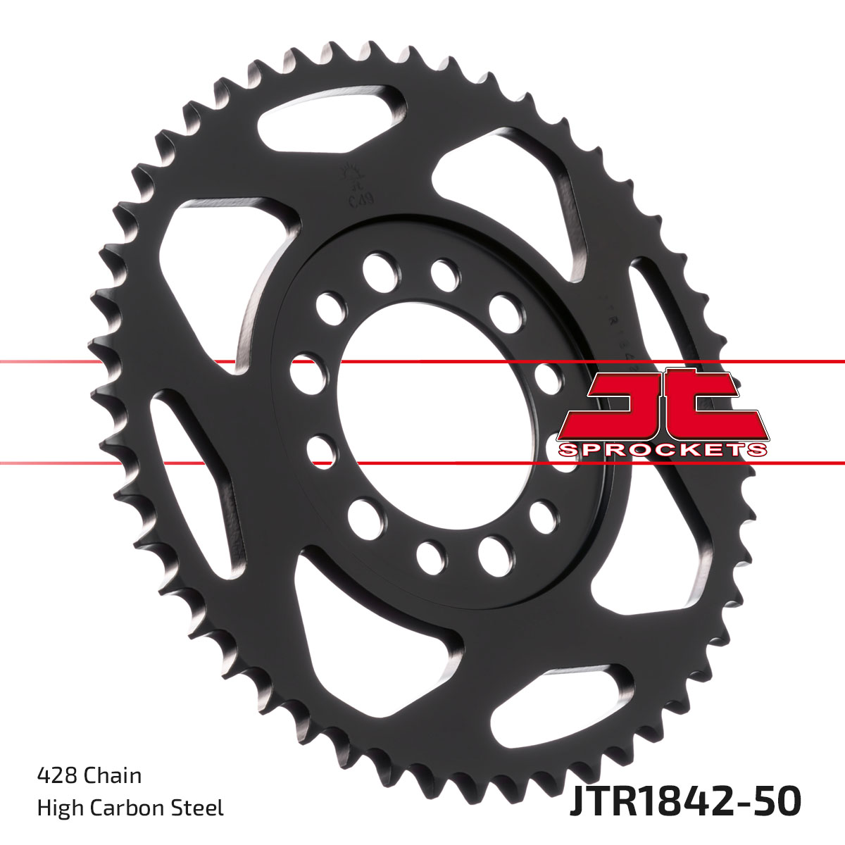 Řetězová sada D.I.D Chain - stříbrný řetěz 428 D, netěsněný, kolečko JT, rozeta JT pro YAMAHA TW 125 Trailway 1999-2002 - Obrázek 6