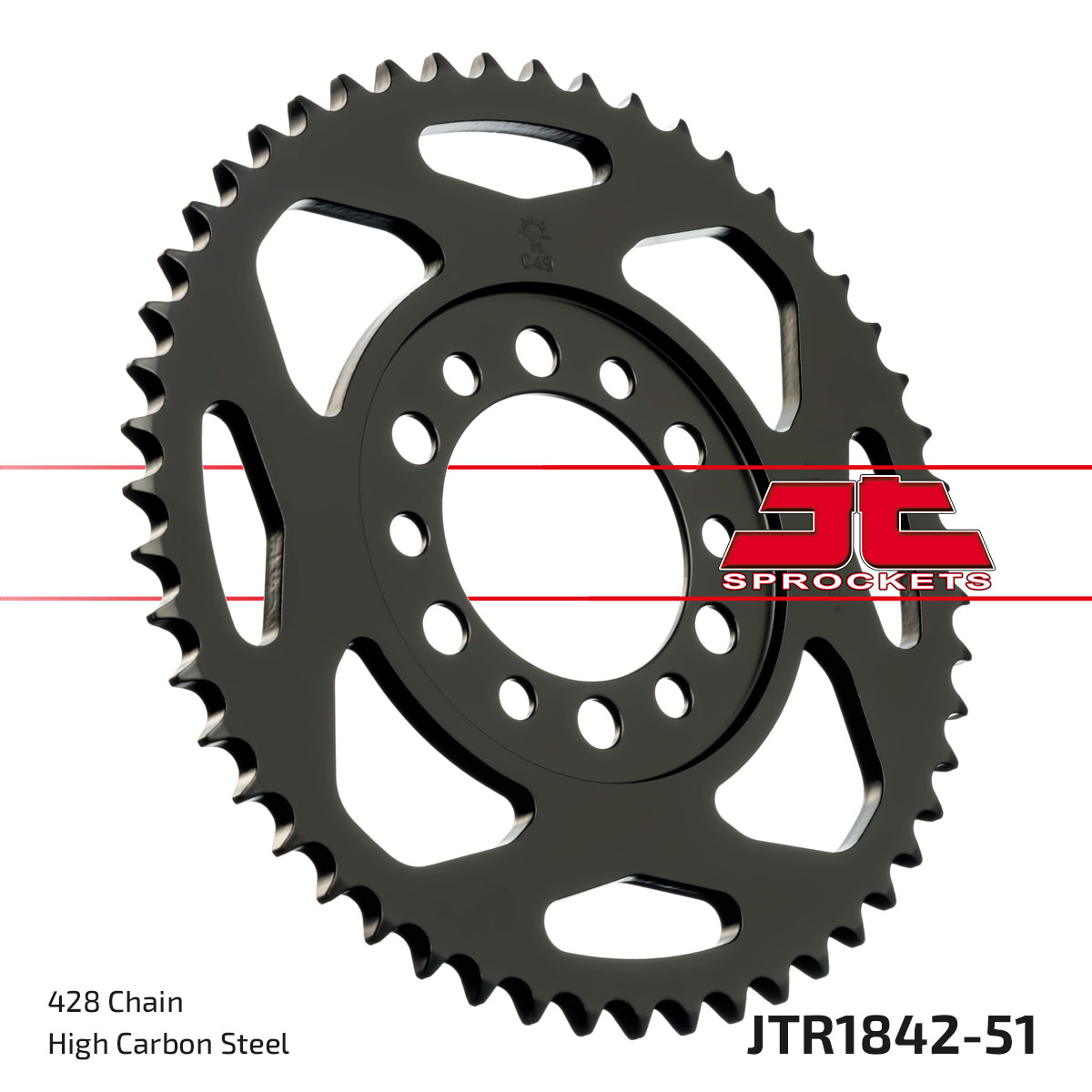 Řetězová sada D.I.D Chain - stříbrný řetěz 428 D, netěsněný, kolečko JT, rozeta JT pro YAMAHA TW 125 Trailway 2003-2004 - Obrázek 6