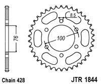 Řetězová sada D.I.D Chain - stříbrný řetěz 428 D, netěsněný, kolečko JT, rozeta JT pro YAMAHA YZF-R 125 2019-2022 - Obrázek 6