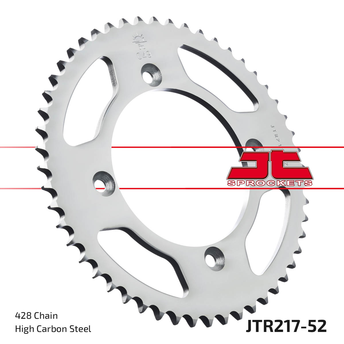 Řetězová rozeta JT JTR 217-52 52 zubů, 428 - Obrázek 3