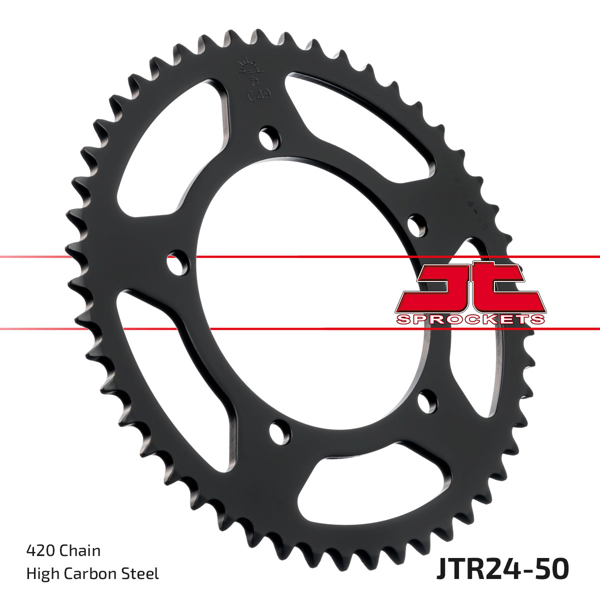 Řetězová rozeta JT JTR 24-50 50 zubů, 420 - Obrázek 3