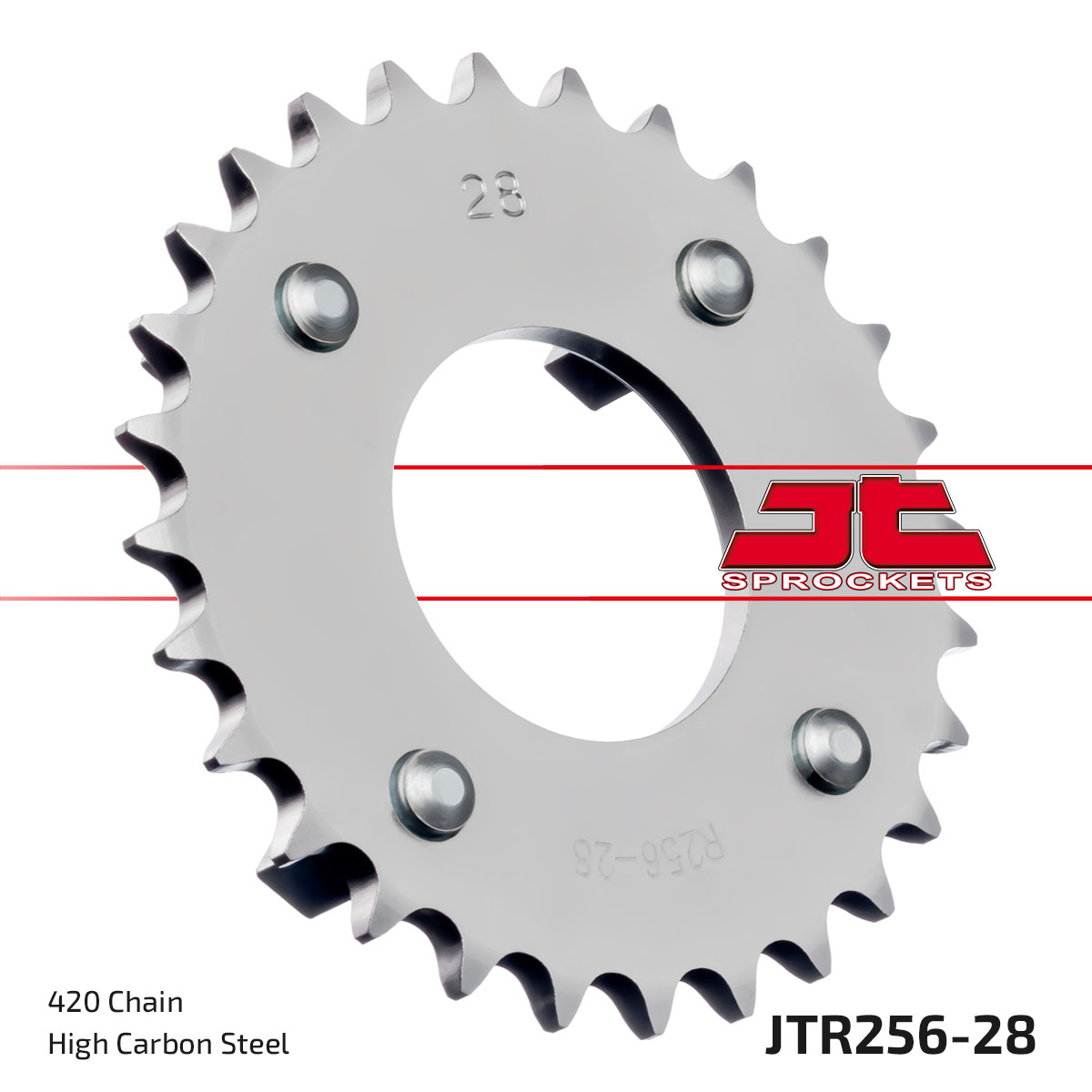 Řetězová rozeta JT JTR 256-28 28 zubů, 420 - Obrázek 3