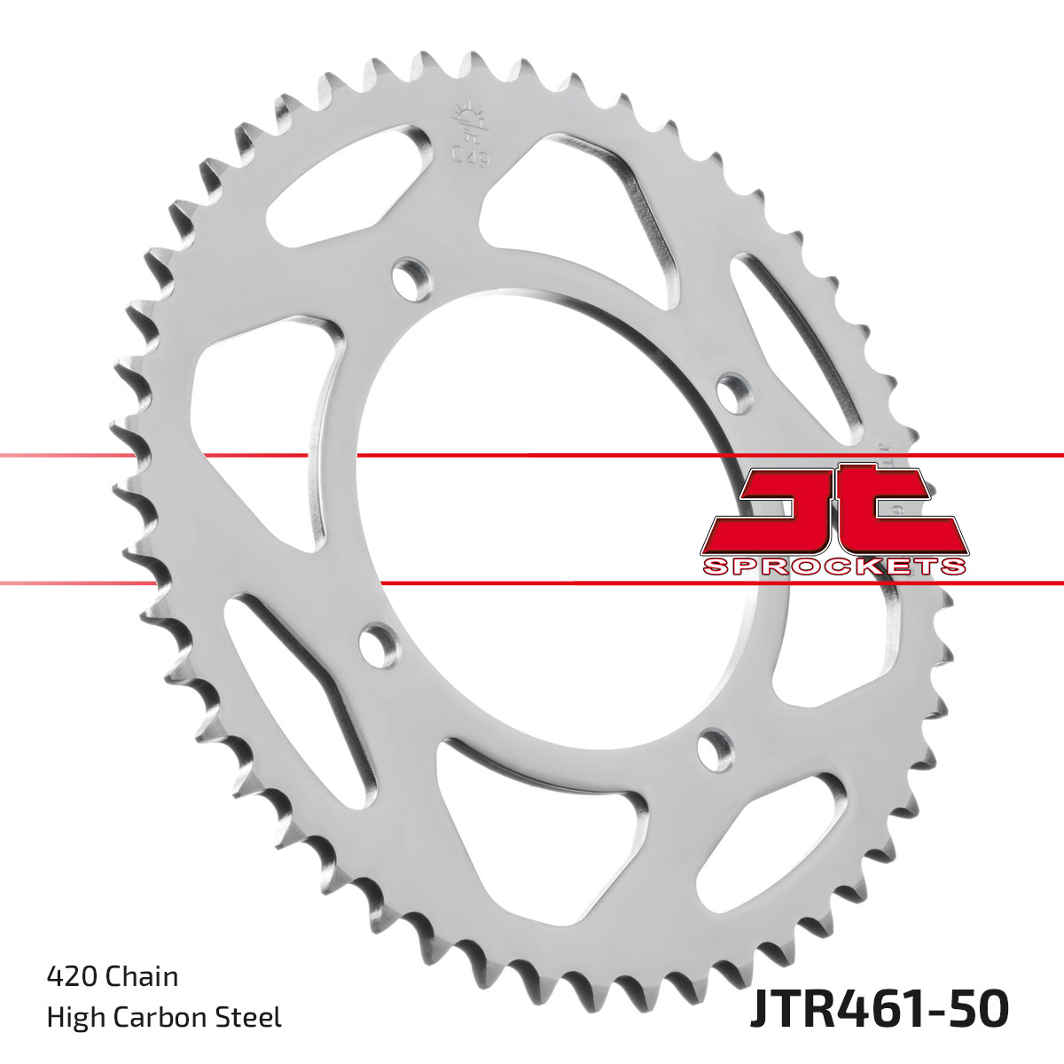 Řetězová rozeta JT JTR 461-50 50 zubů, 420 - Obrázek 3