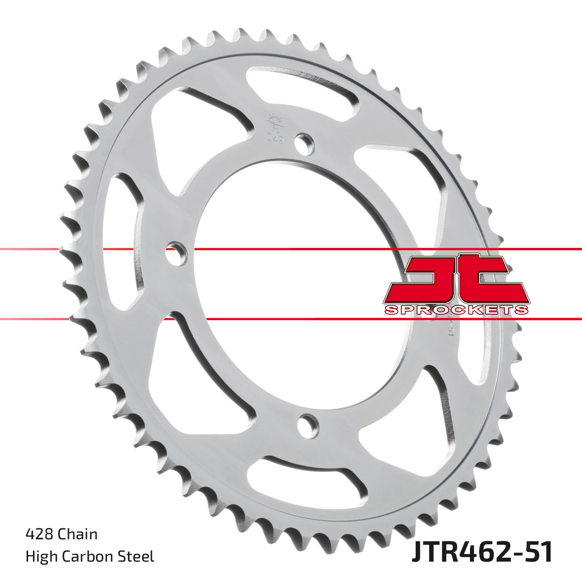 Řetězová rozeta JT JTR 462-51 51 zubů, 428 - Obrázek 3