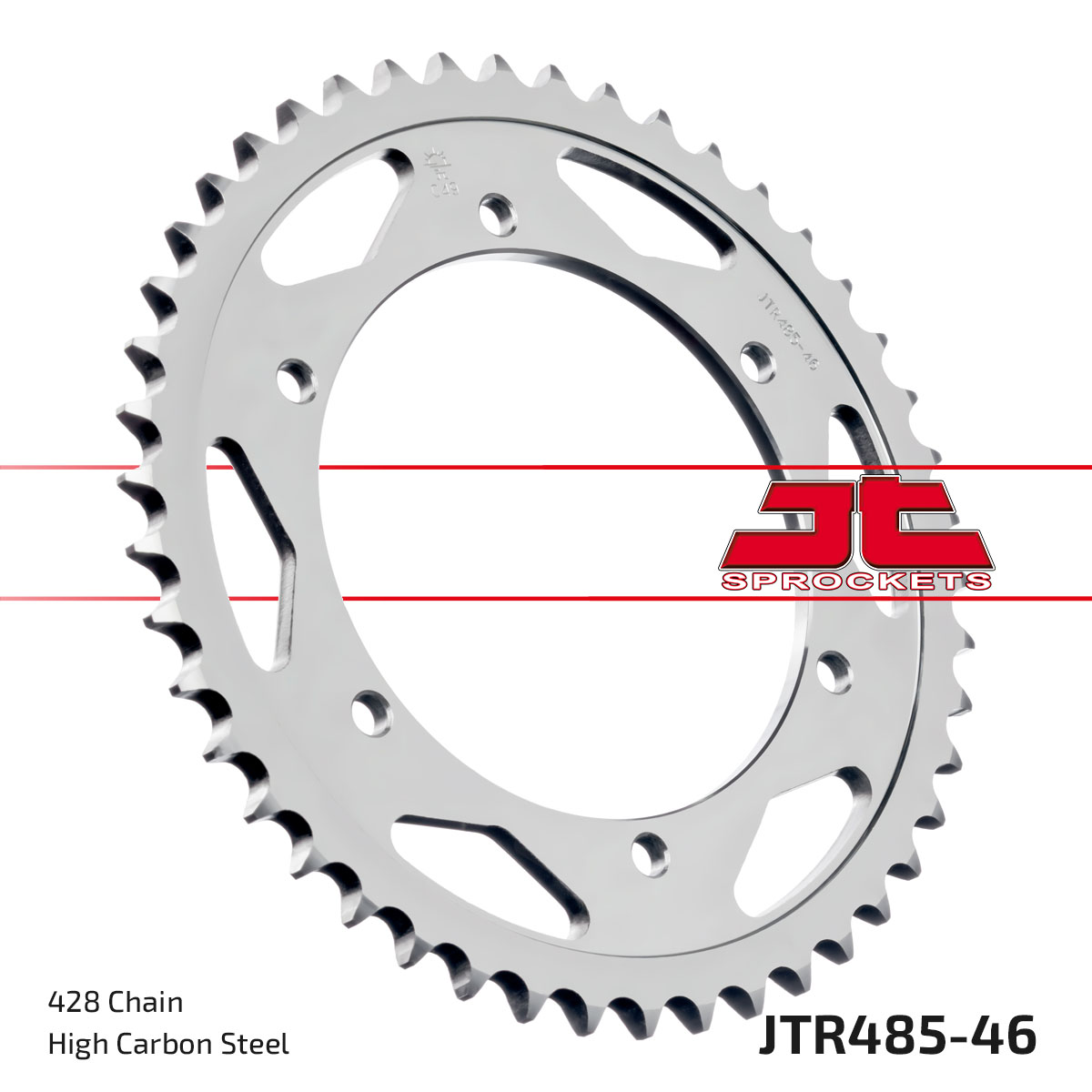 Řetězová sada D.I.D Chain - stříbrný řetěz 428 D, netěsněný, kolečko JT, rozeta JT pro GILERA Coguar 125 2001 - Obrázek 6