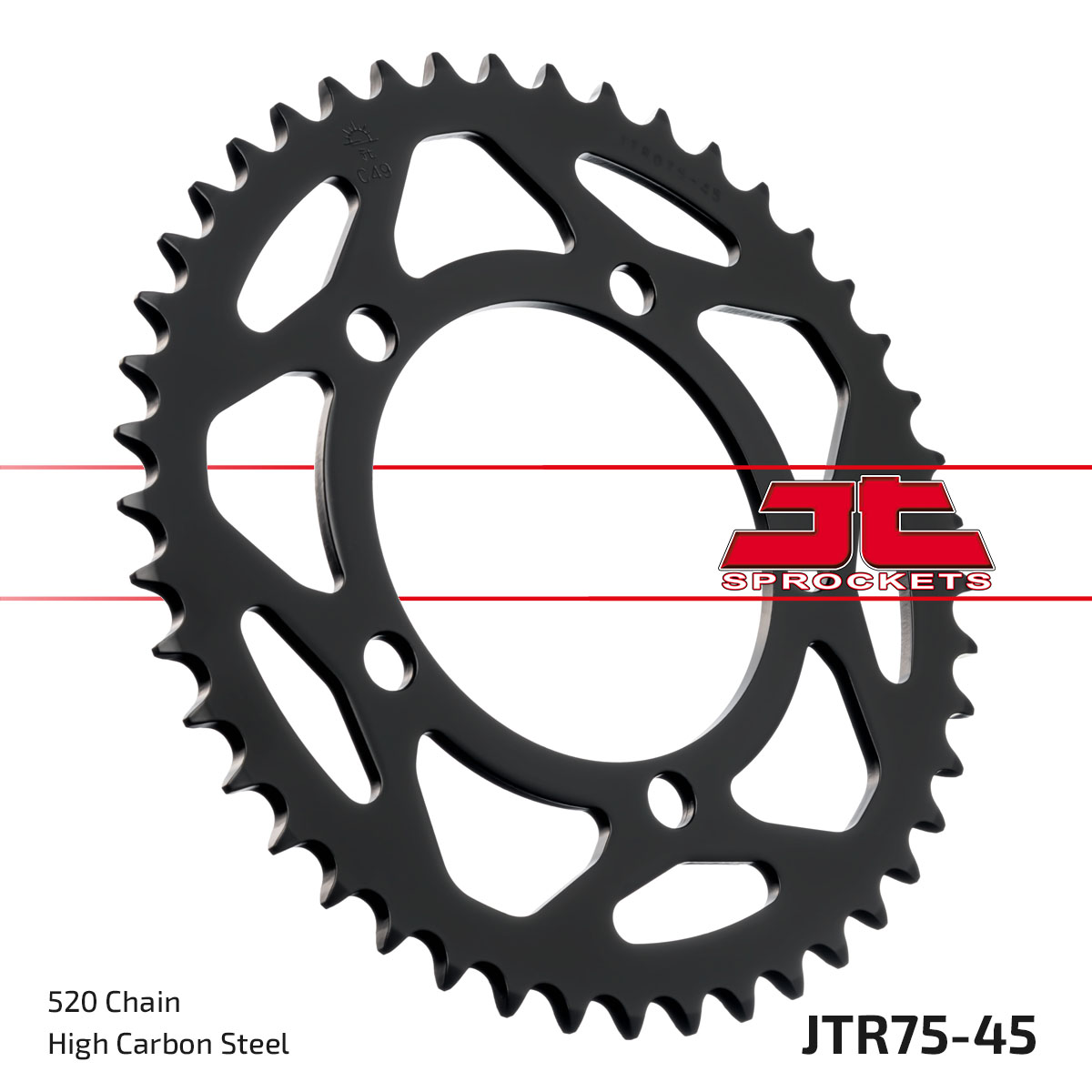 Řetězová rozeta JT JTR 75-45 45 zubů, 520 - Obrázek 3