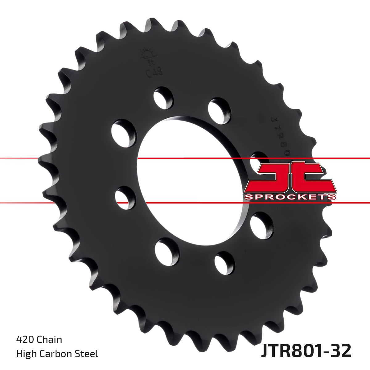 Řetězová rozeta JT JTR 801-32 32 zubů, 420 - Obrázek 3
