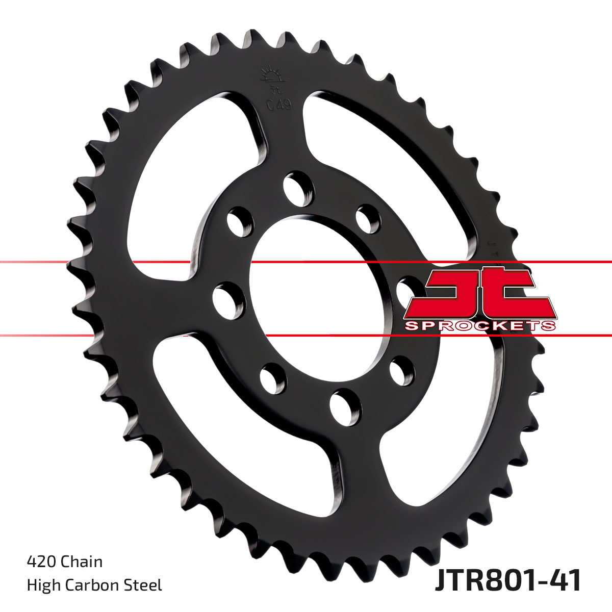 Řetězová rozeta JT JTR 801-41 41 zubů, 420 - Obrázek 3