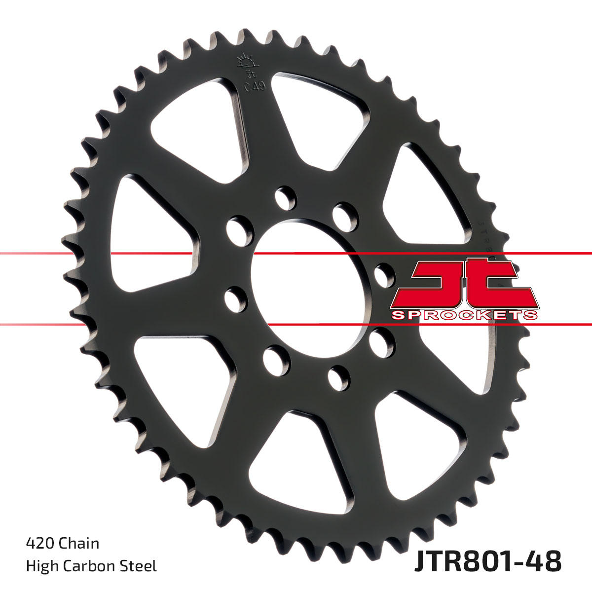 Řetězová rozeta JT JTR 801-48 48 zubů, 420 - Obrázek 3