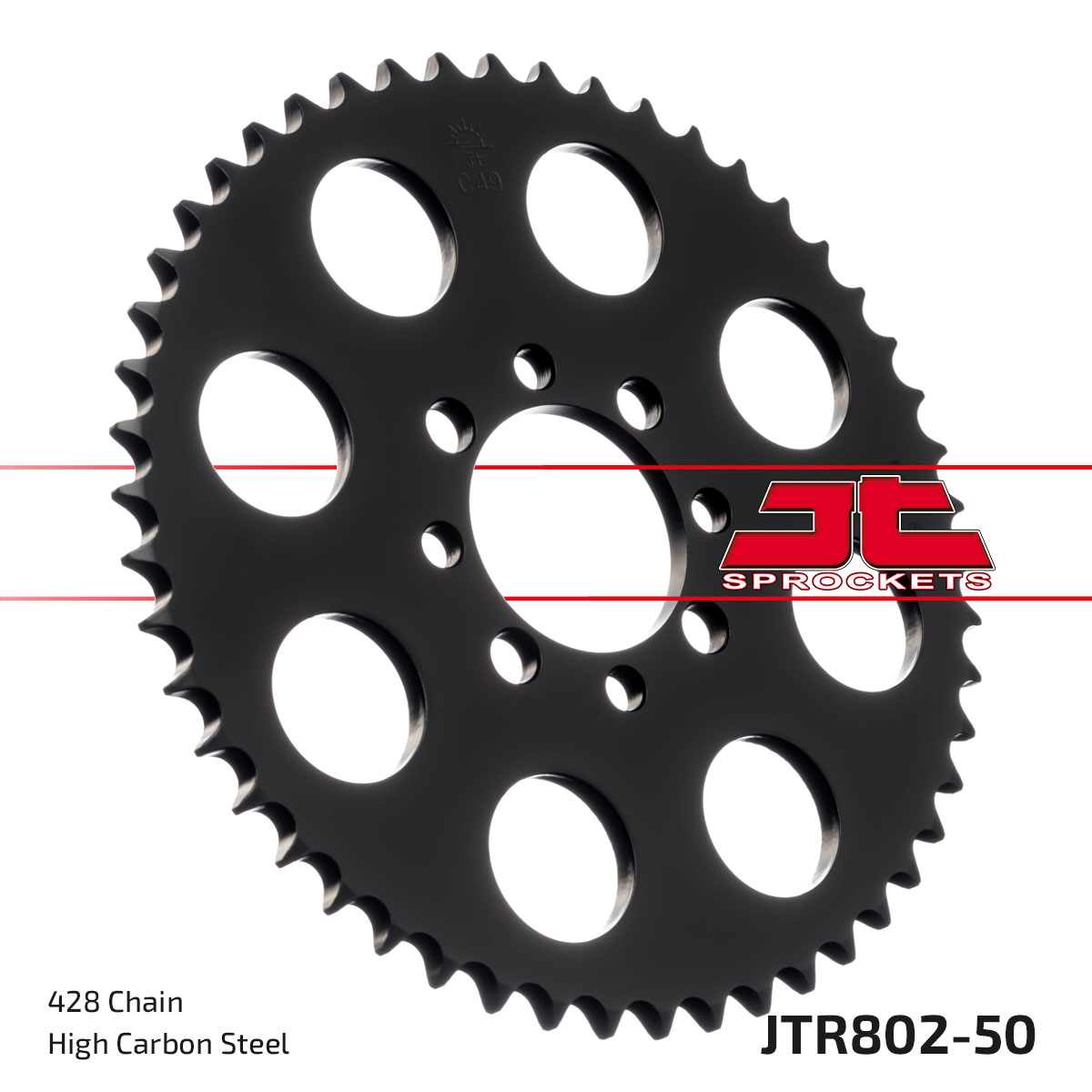 Řetězová rozeta JT JTR 802-50 50 zubů, 428 - Obrázek 3