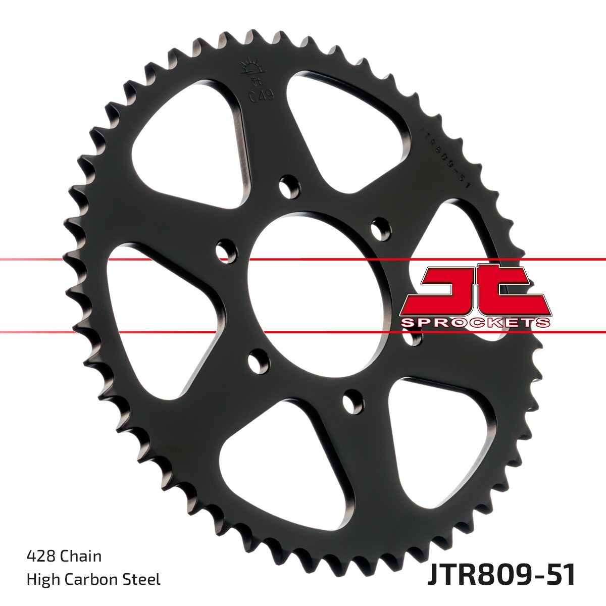 Řetězová rozeta JT JTR 809-51 51 zubů, 428 - Obrázek 3