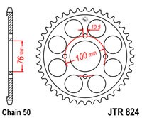 Řetězová sada D.I.D Chain - zlatý řetěz 530 ZVM-X, X-kroužek, kolečko JT, rozeta JT pro SUZUKI GSX 600 F 1988 - Obrázek 5