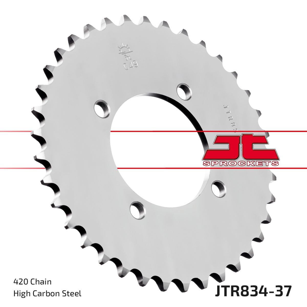 Řetězová rozeta JT JTR 834-37 37 zubů, 420 - Obrázek 3