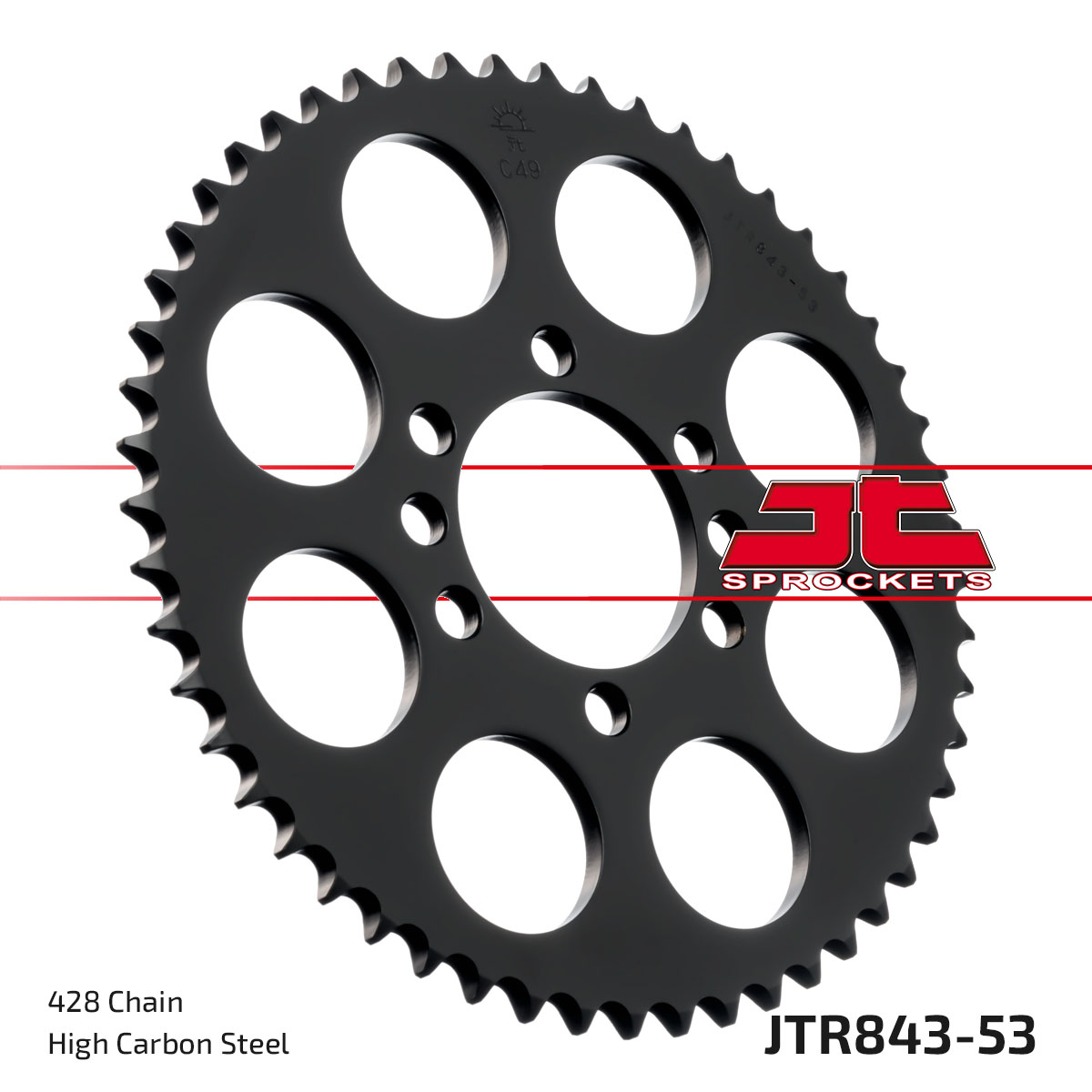 Řetězová sada D.I.D Chain - stříbrný řetěz 428 D, netěsněný, kolečko JT, rozeta JT pro YAMAHA DT 125 LC 1985-1988 - Obrázek 6