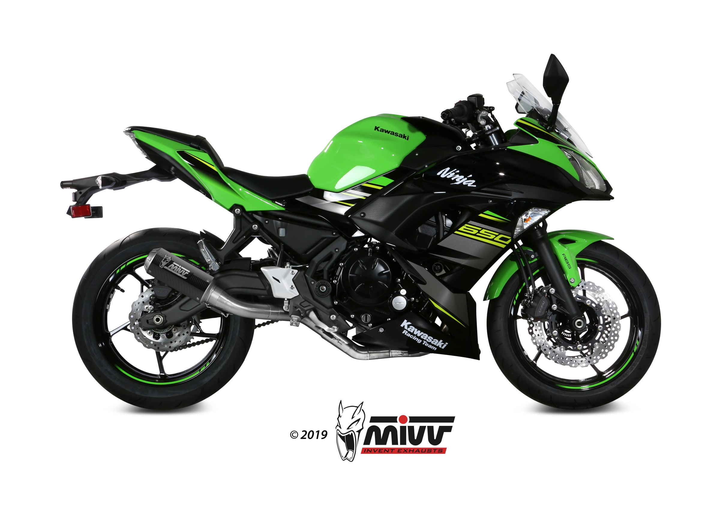 Výfuk kompletní 2x1 MIVV MK3 K.044.SM3C Karbon pro KAWASAKI Z 650 2017-2023, KAWASAKI Ninja 650 2017-2023 - Obrázek 2