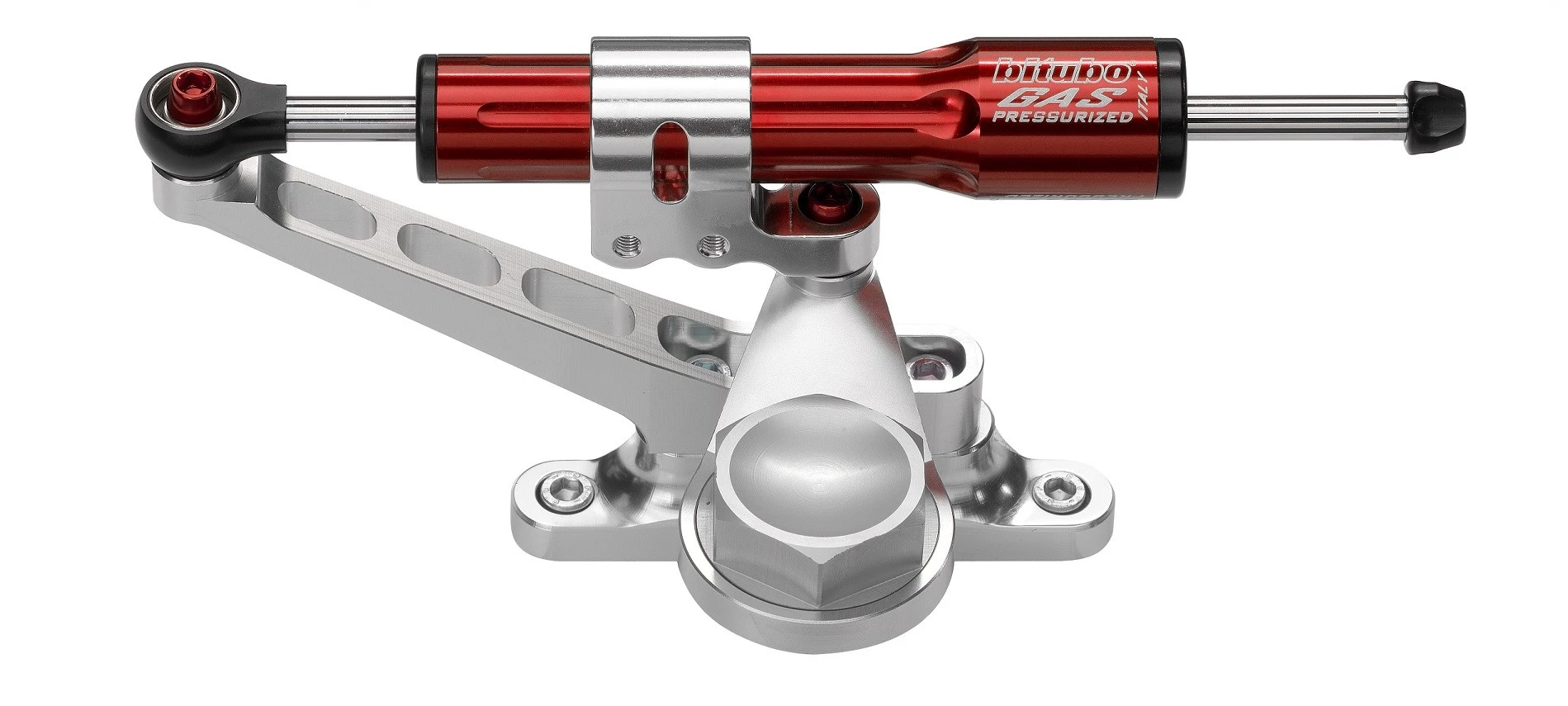 Tlumiče řízení sada BITUBO originální uchycení (jako OEM) s červeným tlumičem pro KTM RC8 1190 2008-2016