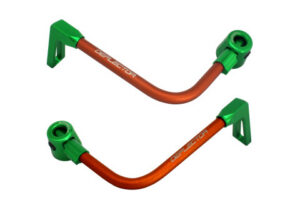 Chrániče páček ACCOSSATO DE003 s oranžovou hadicí a kloubem right + left , aluminium