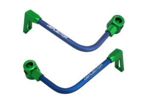 Chrániče páček ACCOSSATO DE003 s modrou hadicí a kloubem right + left , aluminium