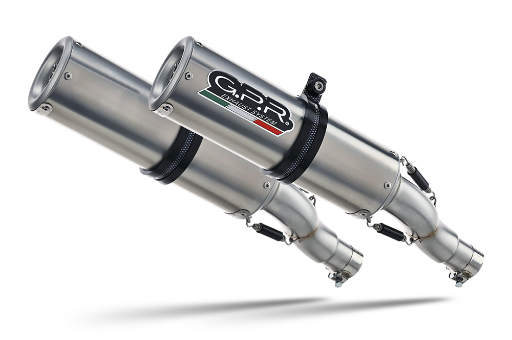 Dvojitá koncovka výfuku GPR M3 H.52.M3.INOX Broušená nerezová ocel pro HONDA CB 900 F Hornet 2002-2005 - Obrázek 2