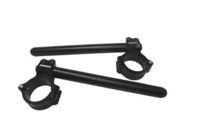 Pár zvýšených clip-on řídítek ACCOSSATO CP004 + 20 mm se sklonem 10 stupňů, černé