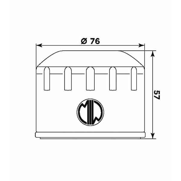 Olejový filtr MIW B9003 (alt. HF165) - Obrázek 2