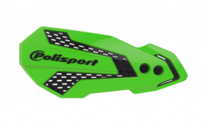 Chrániče páček POLISPORT MX FLOW 8308200040 s montážní sadou Green 05/Black pro KAWASAKI KX 250 (F) 4T 2020-2024, KAWASAKI KX 450 (F) 2019-2024