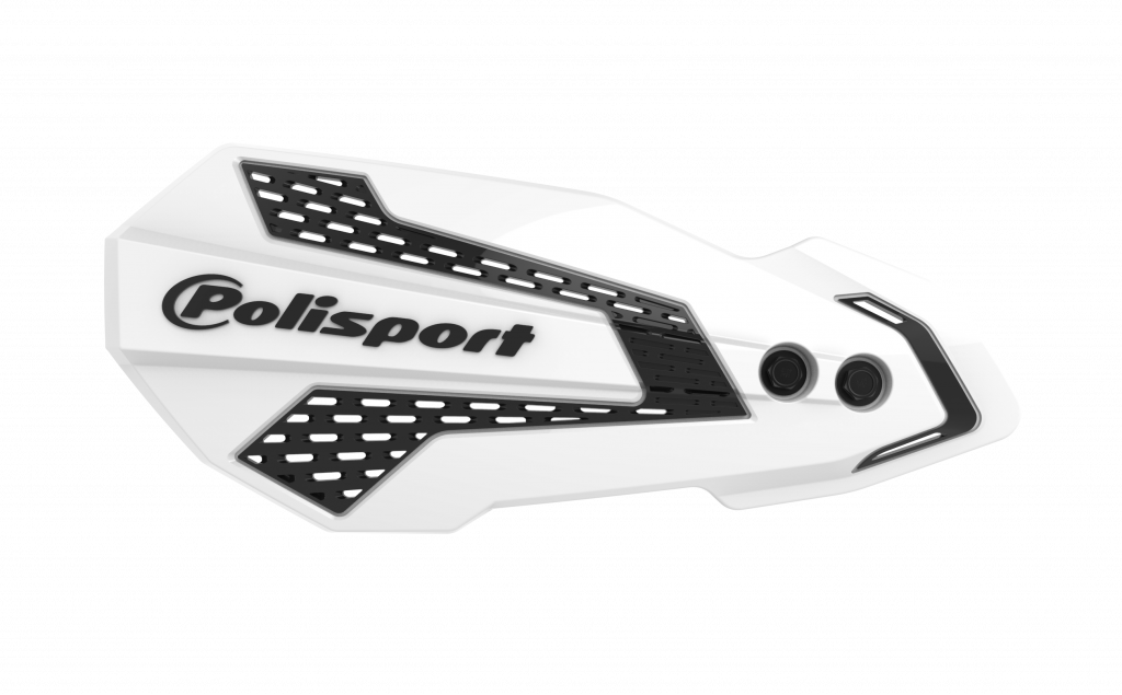 Chrániče páček POLISPORT MX FLOW 8308200018 s montážní sadou bílá/černá pro HONDA CRF 450 R 2021-2026, HONDA CRF 450 RX 2021-2026