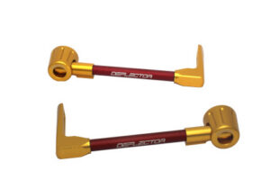 Chrániče páček ACCOSSATO DE003 s červenou hadicí a kloubem right + left , aluminium