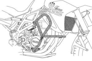 Ochranné rámy motoru RDMOTO CF62S stříbrná snížení