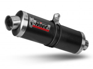 2 koncovky výfuku MIVV OVAL S.033.LE Karbon VELKÁ pro SUZUKI DL 1000 V-STROM 2002-2013