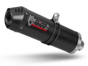 2 koncovky výfuku MIVV OVAL Y.017.L3C Karbon / Karbonové víčko MALÝ pro YAMAHA XT 660 R 2004-2016, YAMAHA XT 660 X 2004-2016