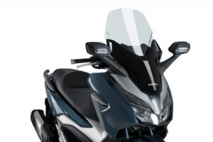 Plexi štít PUIG V-TECH LINE TOURING 1295H kouřová pro HONDA NSS 300 Forza 2018-2020, HONDA NSS 125 Forza 2015-2020