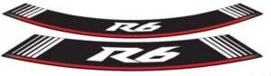 Linka na ráfek PUIG R6 5530P stříbrná linky na ráfek - sada 8ks pro YAMAHA YZF-R6 1999-2024