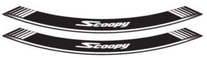 Linka na ráfek PUIG SCOOPY 5559B bílá linky na ráfek - sada 8ks