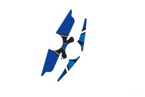 Ochranné nálepky na "brýle" PUIG RADIKAL 6983A modrá pro BMW K 1200 R 2007-2008
