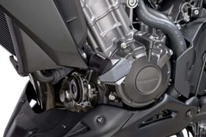 Pádové protektory rámu PUIG R12 7057N černý s šedou gumou pro HONDA CB 650 F / FA 2014-2016