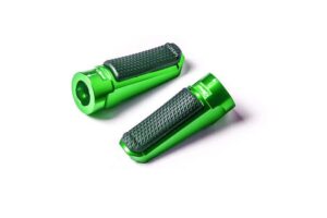 Stupačky bez adaptérů PUIG SPORT 7318V zelená s gumou