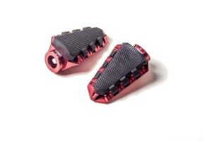 Stupačky bez adaptérů PUIG TRAIL 7319R červená s gumou