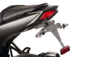 Nastavitelný držák SPZ PUIG 8729N černý pro SUZUKI SV 650 / S 2016-2026, SUZUKI SV 650 X 2018-2024