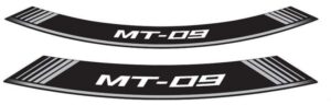 Linka na ráfek PUIG MT-09 9135P stříbrná linky na ráfek - sada 8ks pro YAMAHA MT-09 850 / 890 2013-2020, YAMAHA MT-09 Tracer / Tracer 900 2015-2018