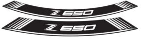 Linka na ráfek PUIG Z650 9290B bílá linky na ráfek - sada 8ks pro KAWASAKI Z 650 2017-2025