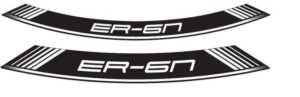 Linka na ráfek PUIG ER6 9311B bílá linky na ráfek - sada 8ks pro KAWASAKI ER-6n 650 2006-2017, KAWASAKI ER-6f 650 2006-2017