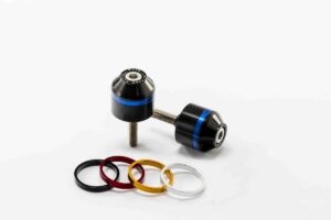 Závažíčka řidítek PUIG SHORT WITH RING 9374N včetně barevných kroužků pro YAMAHA MT-09 Tracer / Tracer 900 2015-2017