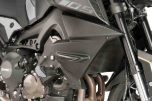 Boční kryty chladiče PUIG 9378J matná černá včetně samolepek pro YAMAHA MT-09 850 / 890 2017-2020