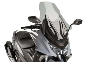 Plexi štít PUIG V-TECH LINE TOURING 9477H kouřová pro KYMCO AK 550 2017-2022, HONDA CBR 650 R 2019