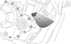 Pádové protektory rámu PUIG PRO 5285N černý s šedou gumou pro HONDA CBF 600 / S 2008-2014